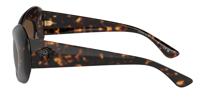 VersaceSunglasses - Versace VE 4456U 108/73 Oval Injected Havana Sunglasses with Dark Brown Lens - VE_4456U_108/73_52mm - Ask Me Wear