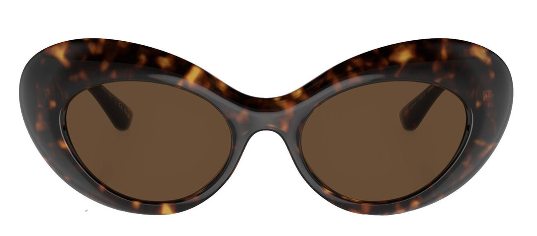 VersaceSunglasses - Versace VE 4456U 108/73 Oval Injected Havana Sunglasses with Dark Brown Lens - VE_4456U_108/73_52mm - Ask Me Wear