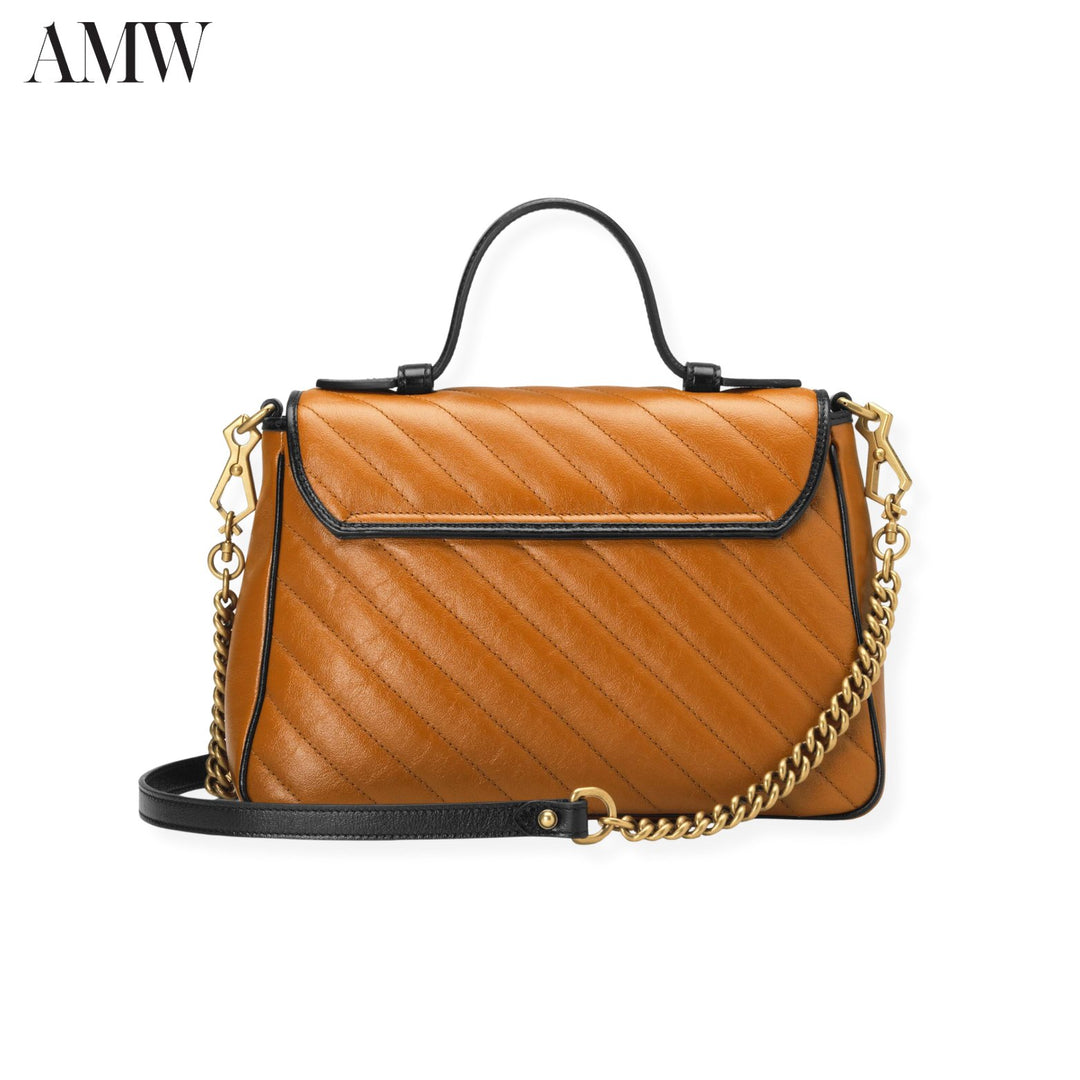 GucciHandbag - GUCCI GG Marmont Small Top Handle Bag - 4981100OLFX2266 - Ask Me Wear