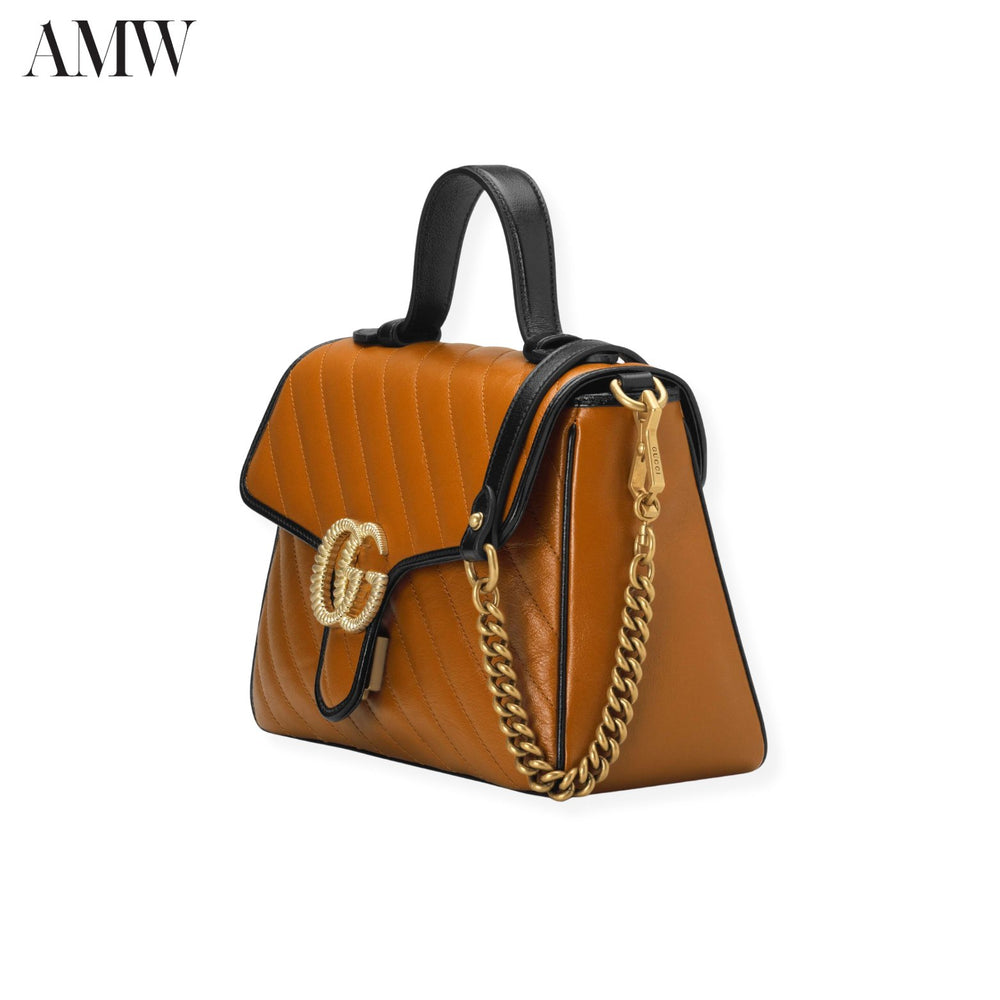 GucciHandbag - GUCCI GG Marmont Small Top Handle Bag - 4981100OLFX2266 - Ask Me Wear