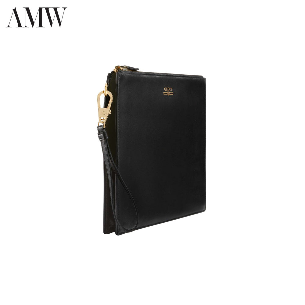 GucciHandbag - GUCCI Leather pouch with Gucci logo - 5476130YA0G1000 - Ask Me Wear