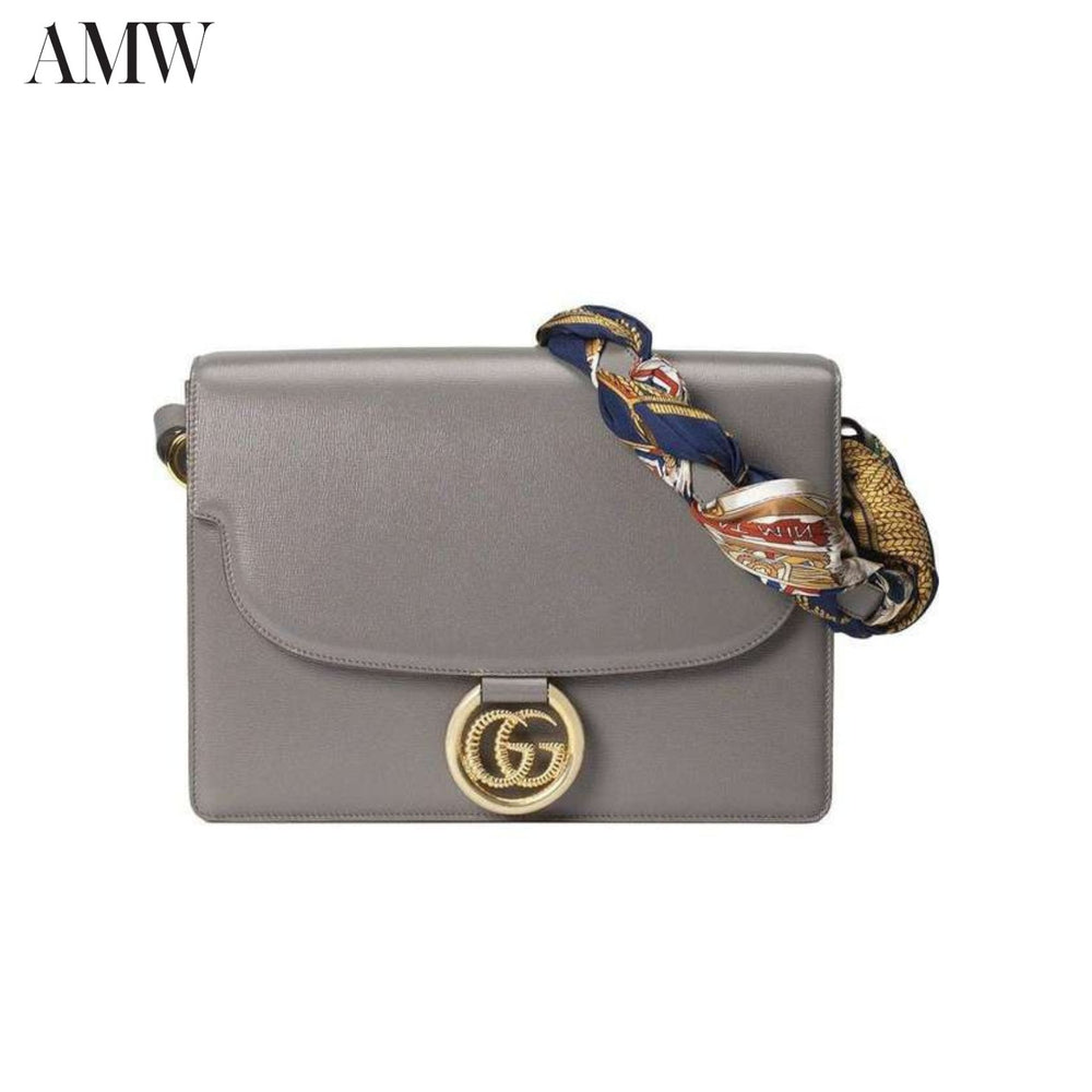 GucciHandbag - Gucci Torchon Gray Scarf Angled Shoulder Bag - 5964781DBIG1292 - Ask Me Wear