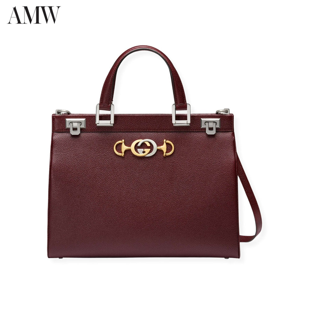 GucciHandbag - GUCCI Zumi Grainy Leather Medium Top Handle Bag - 5647141B90X6629 - Ask Me Wear
