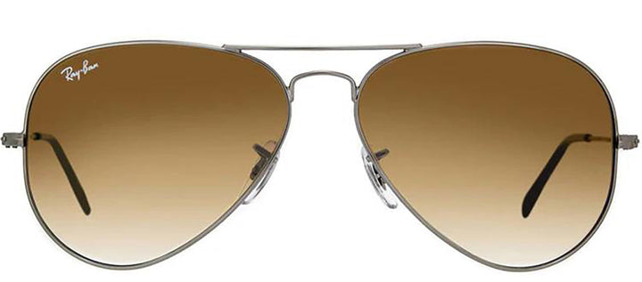 Ray-Ban Aviator Classic RB 3025 004/51 Aviator Metal Ruthenium/ Gunmetal Sunglasses with Brown Gradient Lens