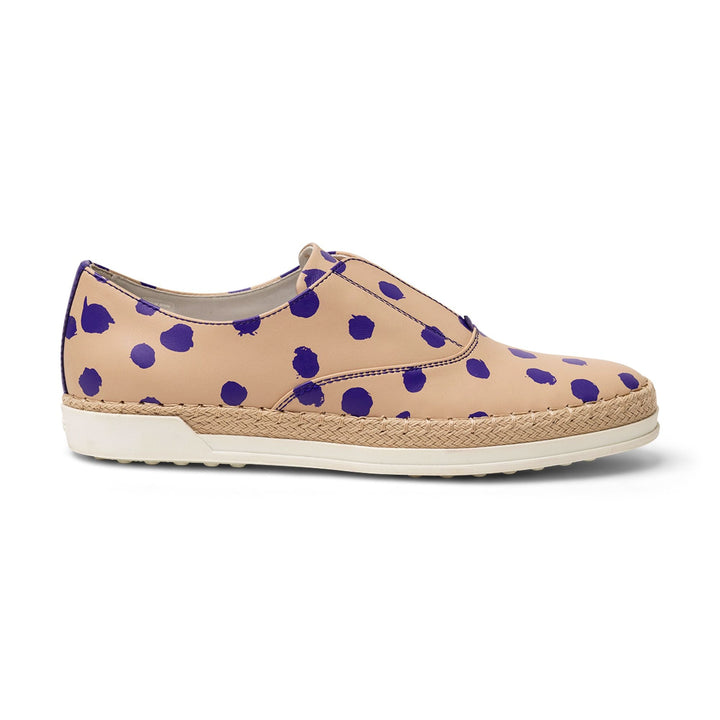 Tod's Francesina Polka-Dot Espadrilles in NEUTRALS