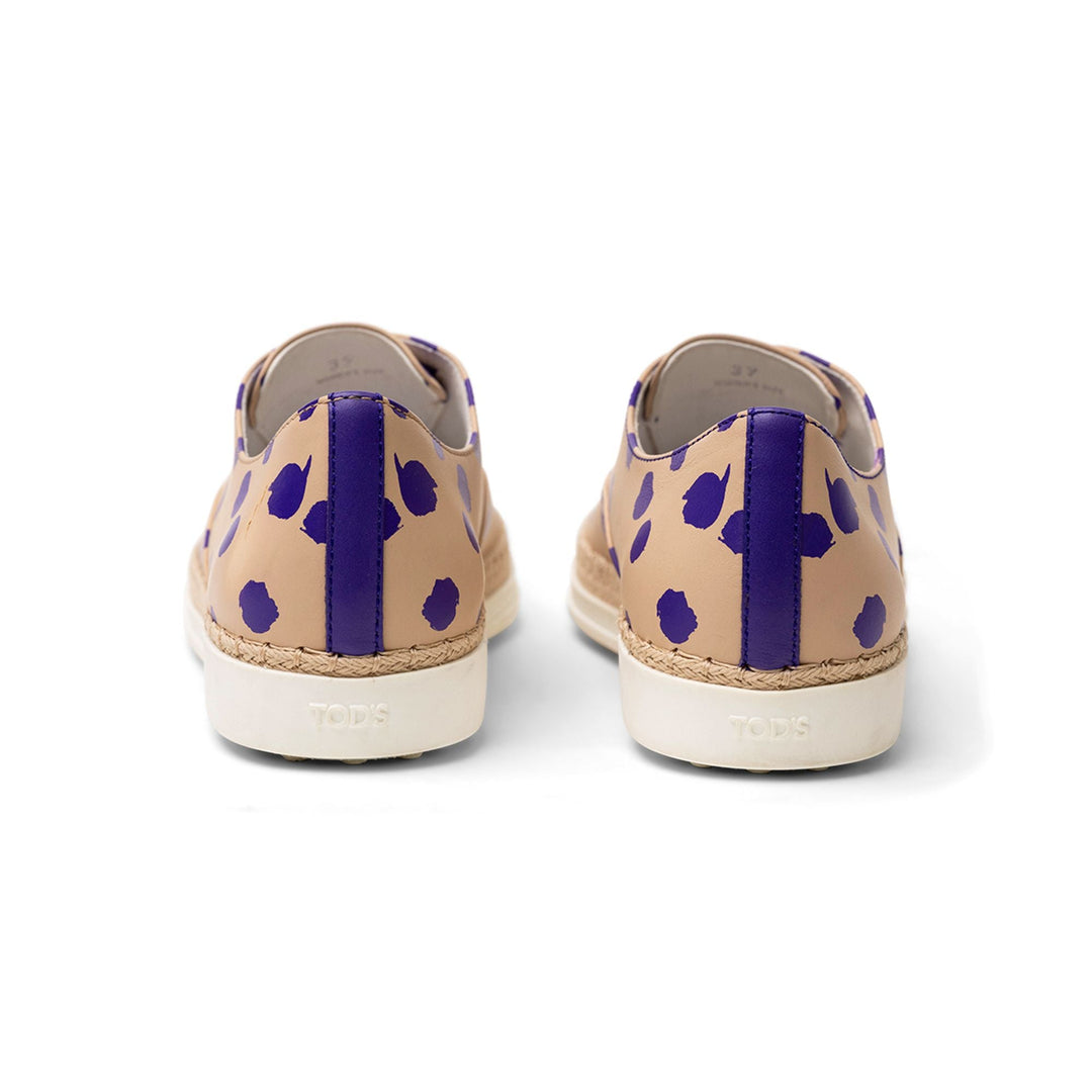 Tod's Francesina Polka-Dot Espadrilles in NEUTRALS