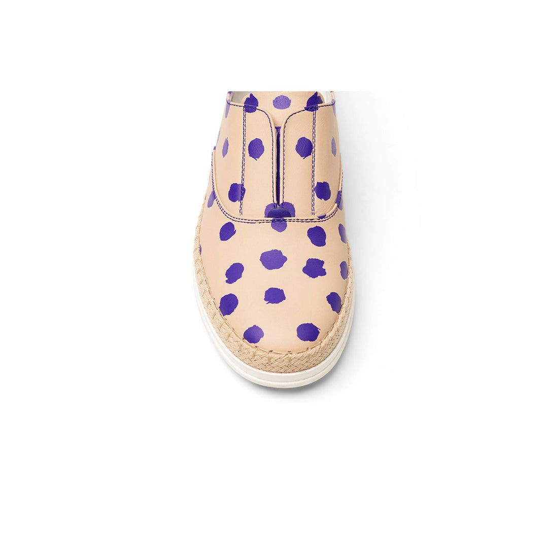 Tod's Francesina Polka-Dot Espadrilles in NEUTRALS