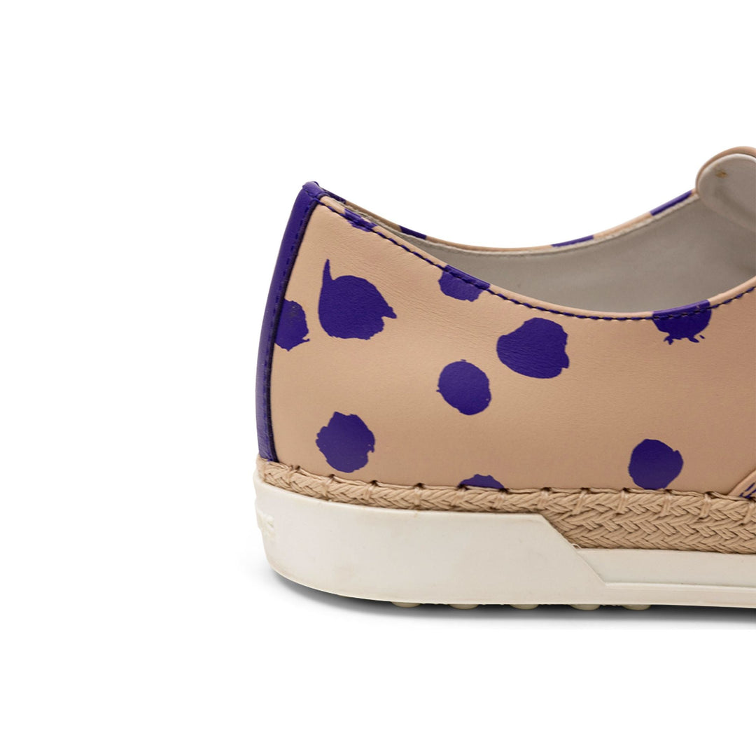 Tod's Francesina Polka-Dot Espadrilles in NEUTRALS