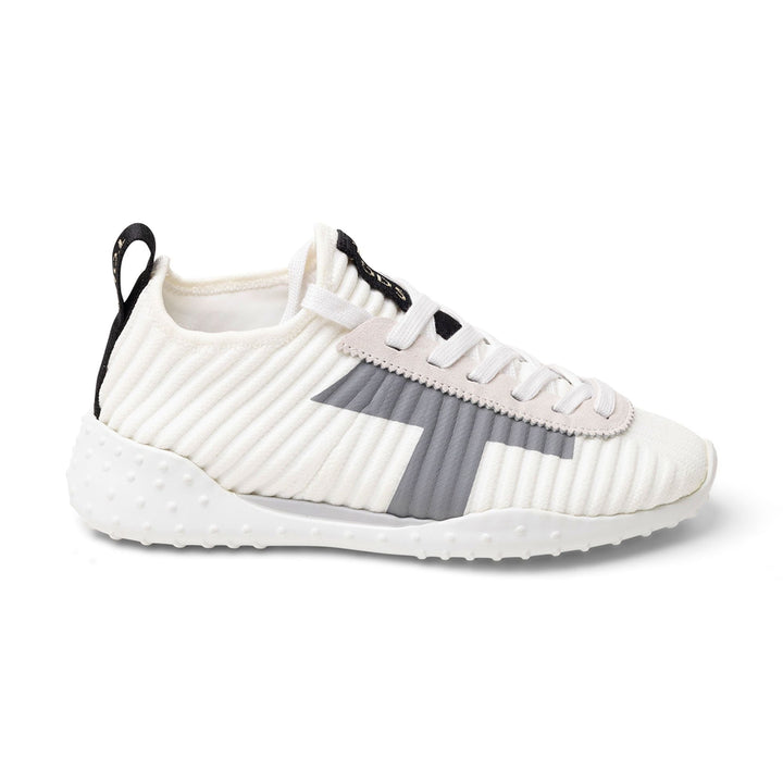 Tod's Ribbed Lace-Up Sneakers in WHITE