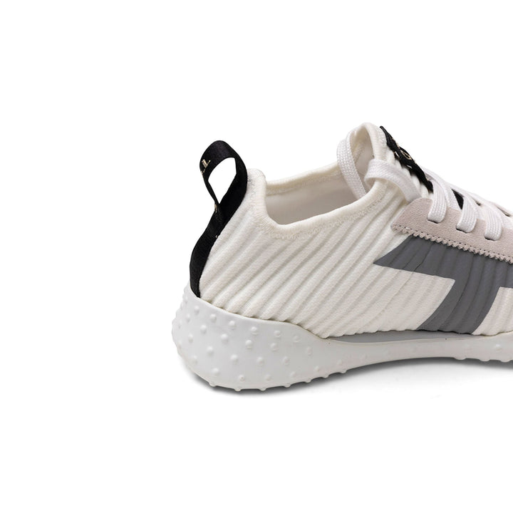 Tod's Ribbed Lace-Up Sneakers in WHITE
