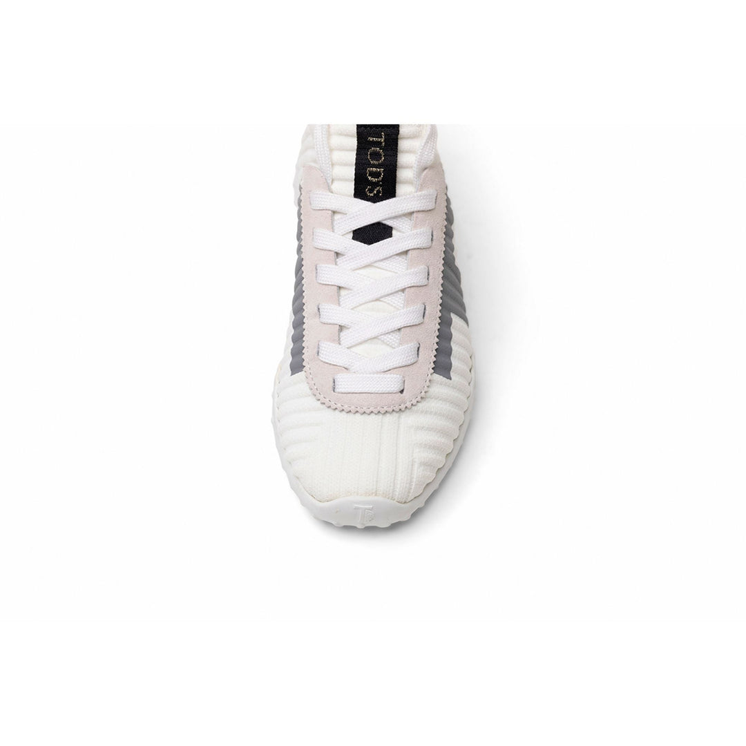 Tod's Ribbed Lace-Up Sneakers in WHITE