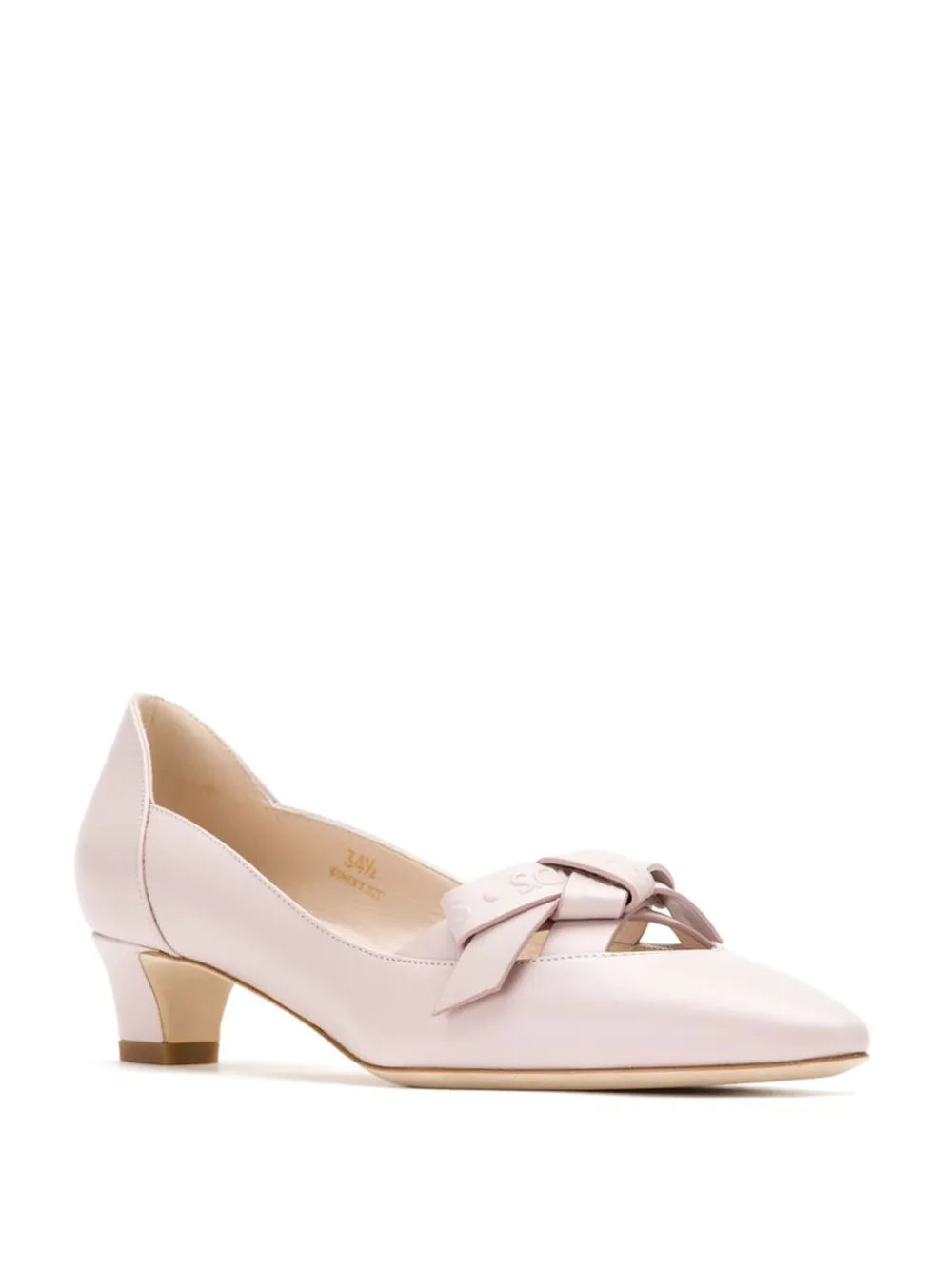 Tod's Bow Cut-Out Leather Pumps in PINK