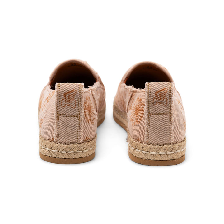 Hogan Floral-Print Frayed Espadrille in ORANGE
