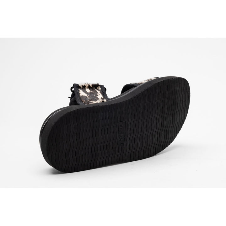 Hogan Double-Strap Flat Sandals in BLACK