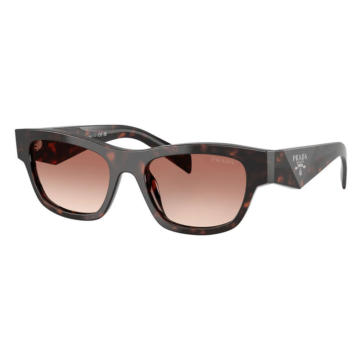 Prada Sunglasses Butterfly Full Rim, Root Havana Frame and Light Brown Gradient Bordeaux Lens PRB09S17N50L