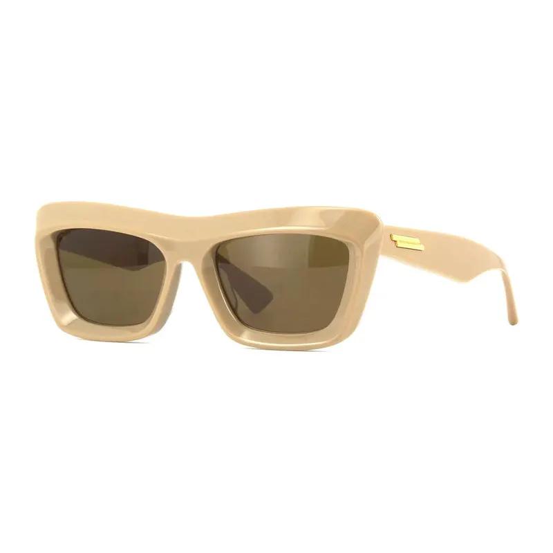 Bottega Veneta Sunglasses Square Full Rim, Brown Frame And Brown Lens