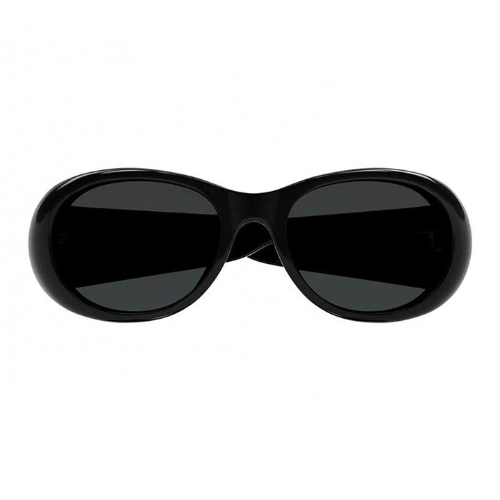 Saint Laurent Sunglasses Oval Full Rim, Black Frame and Black Lens SL736001