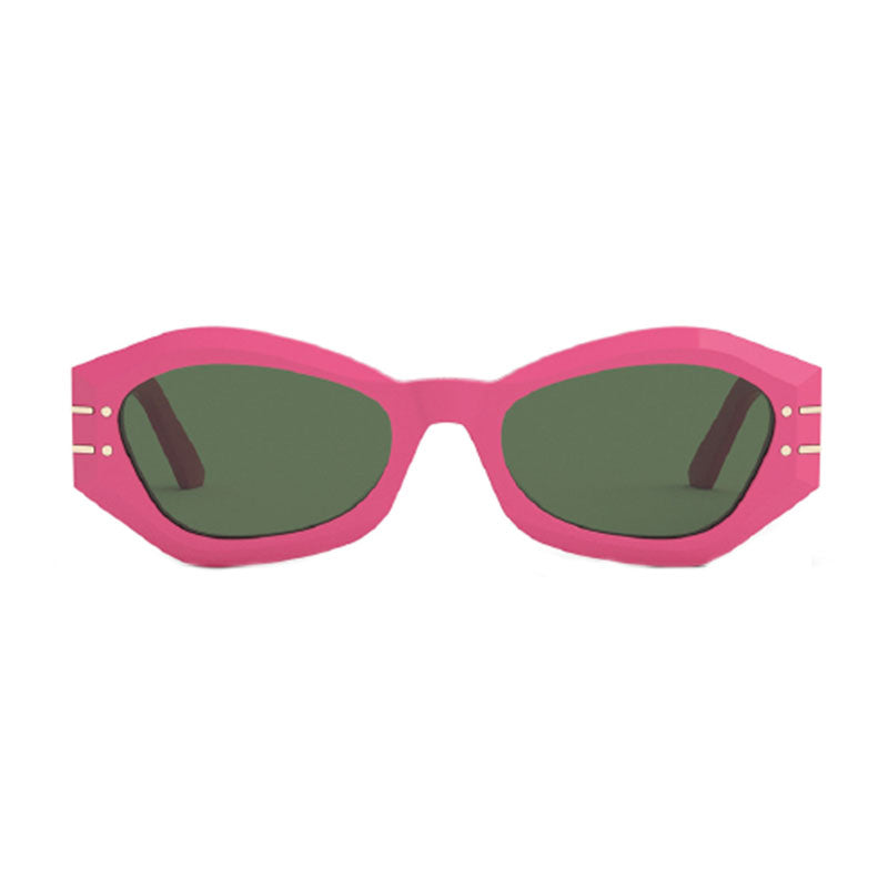 Dior Sunglasses Cat Eye Full Rim, Red Frame and Green Lens DIORSIGNATUREB1U35C0