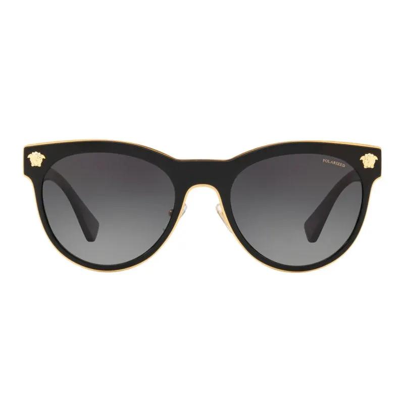 Versace Sample Sale | Versace Sunglasses Cat Eye Full Rim, Black Frame And Light Grey Gradient Dark Blue Lens Ve21981002T3 - Sunglasses | Designer outlet