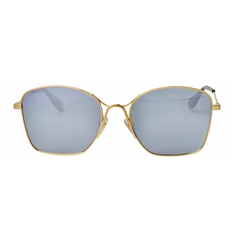 Givenchy Sunglasses Square Full Rim, Gold Frame and Grey Silver Mirror Lens GV7092/S0J5GT4