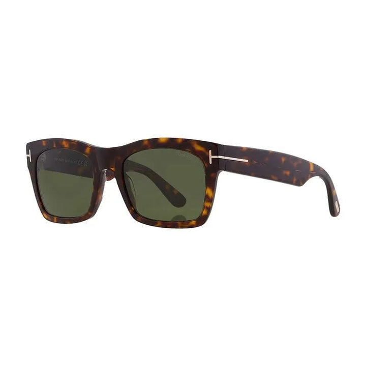 Tom Ford Sunglasses Square Full Rim, Dark Havana Frame And Green Lens Ft106252Т