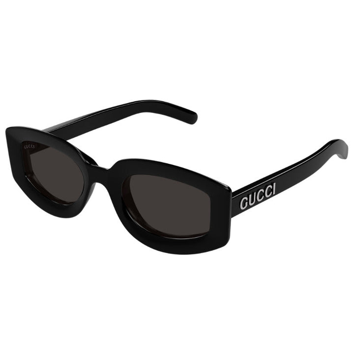 Gucci Geometric Full Rim, with a Black frame and Grey lens.