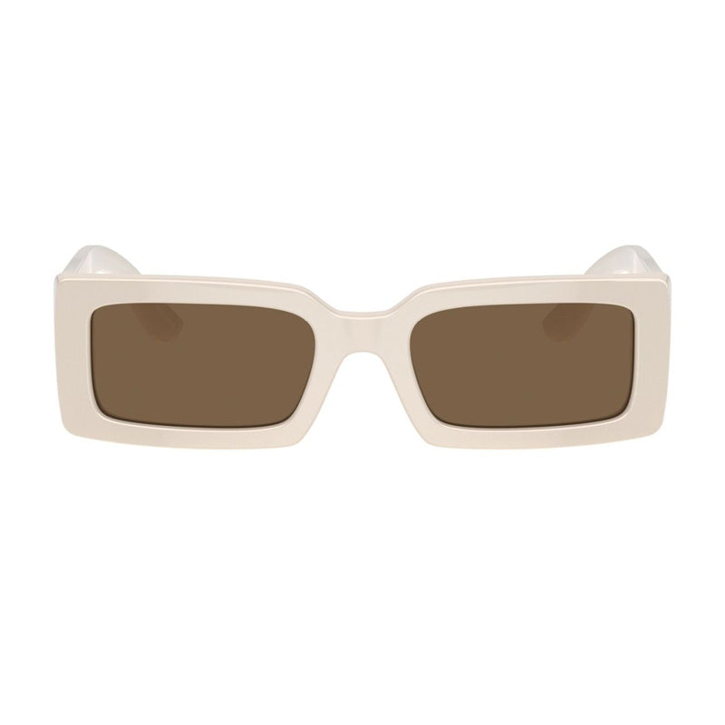 Dolce & Gabbana Sunglasses Rectangle Full Rim, Full Beige Frame and Dark Brown Lens DG4416342973