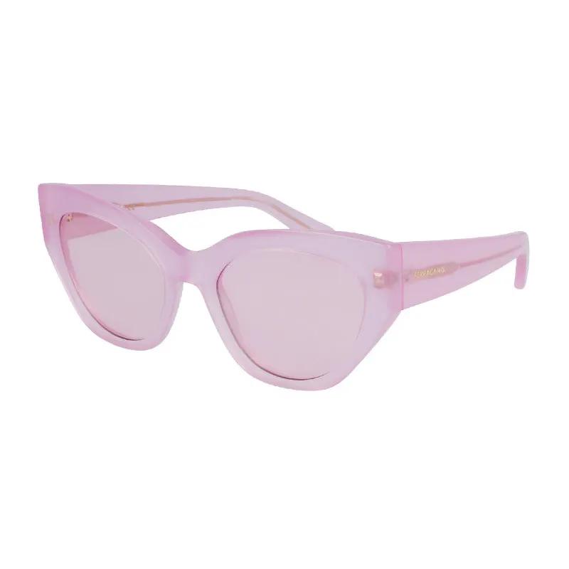 Salvatore Ferragamo Sample Sale | Salvatore Ferragamo Sunglasses Cat Eye Full Rim, Opaline Pink Frame And Pink Lens Sf1107S663 - Cat Eye Sunglasses | Designer outlet