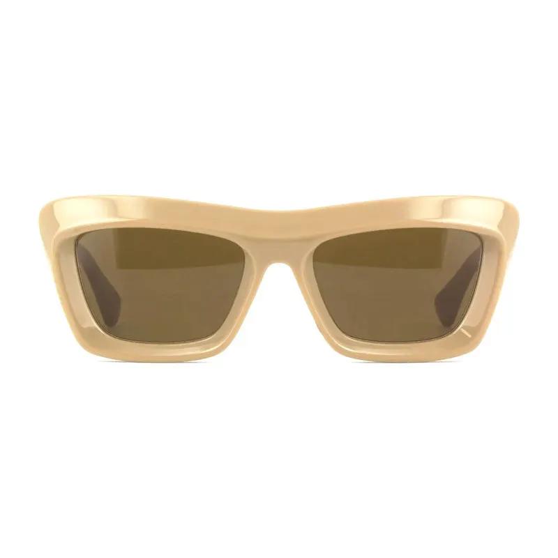 Bottega Veneta Sunglasses Square Full Rim, Brown Frame And Brown Lens