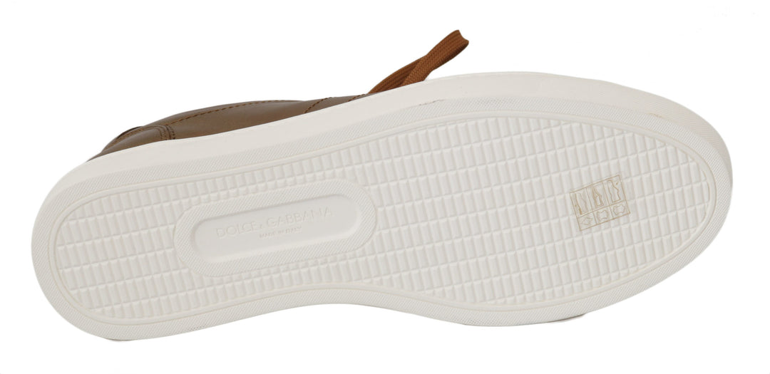 Dolce &amp; Gabbana Sample Sale Dolce &amp; Gabbana Gold Leather Mens Casual Sneakers - | Designer outlet