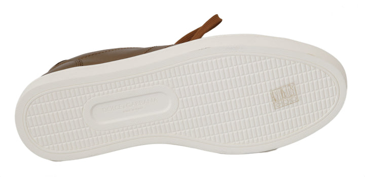 Dolce &amp; Gabbana Sample Sale Dolce &amp; Gabbana Gold Leather Mens Casual Sneakers - | Designer outlet