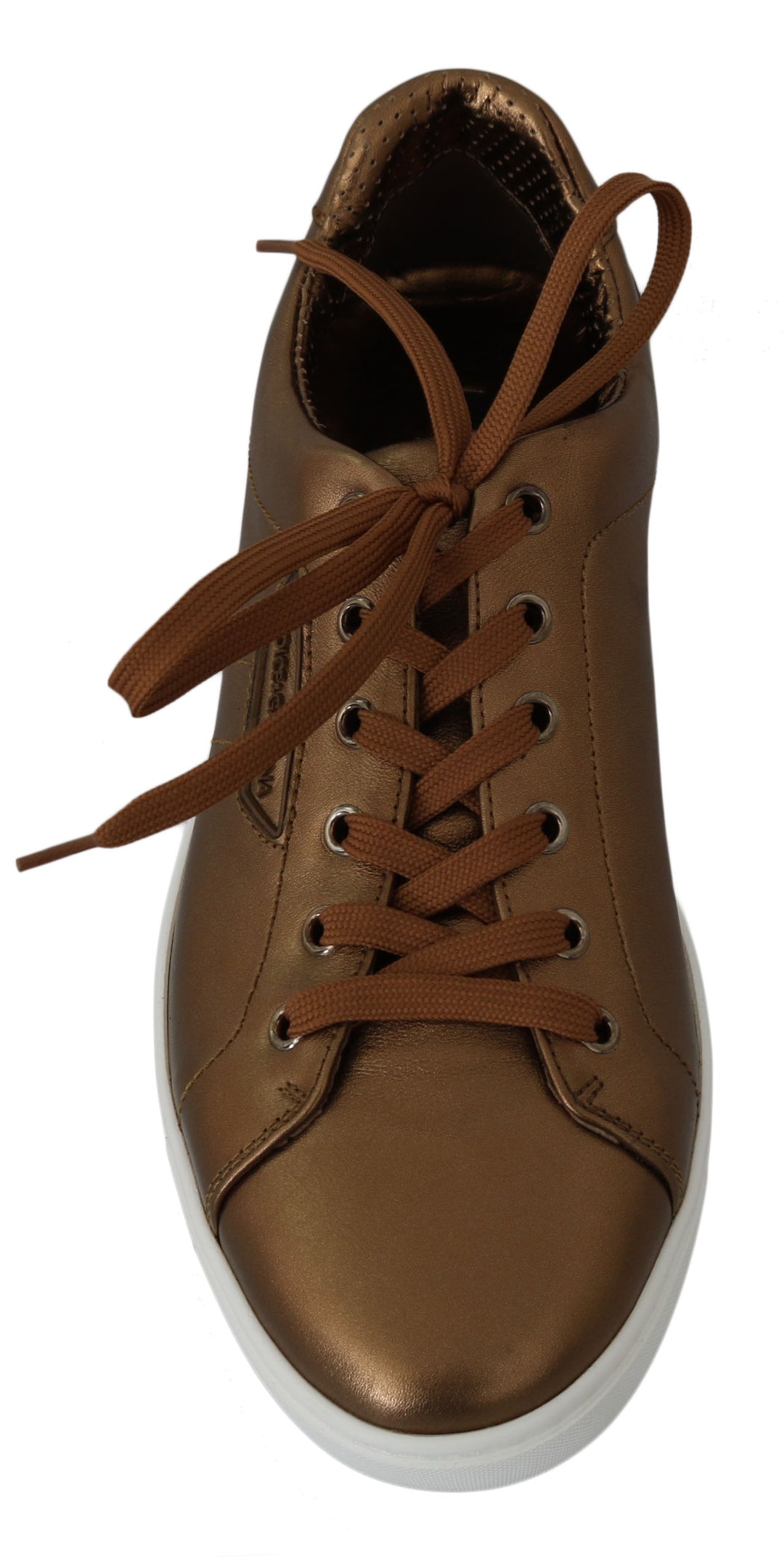 Dolce &amp; Gabbana Gold Leather Mens Casual Sneakers by Dolce &amp; Gabbana outlet now on sale