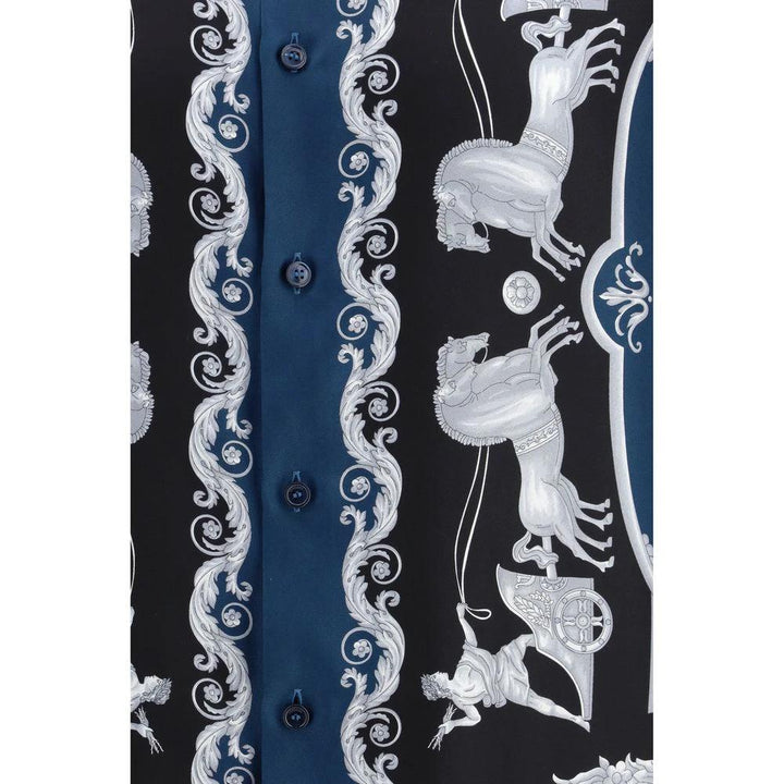 Versace Blue Silk Shirt