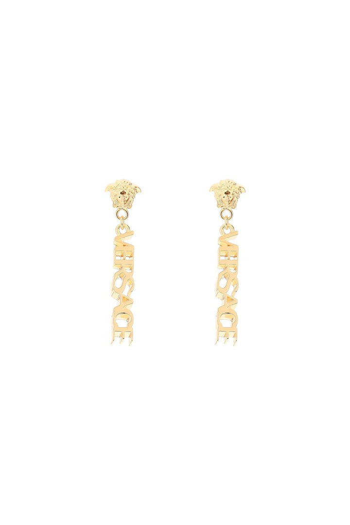 Versace Logo Pendant Earrings