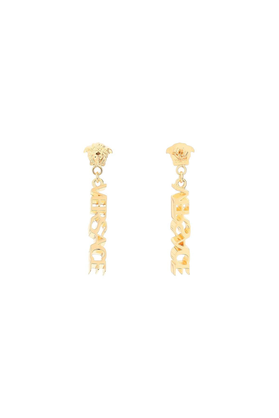 Versace Logo Pendant Earrings