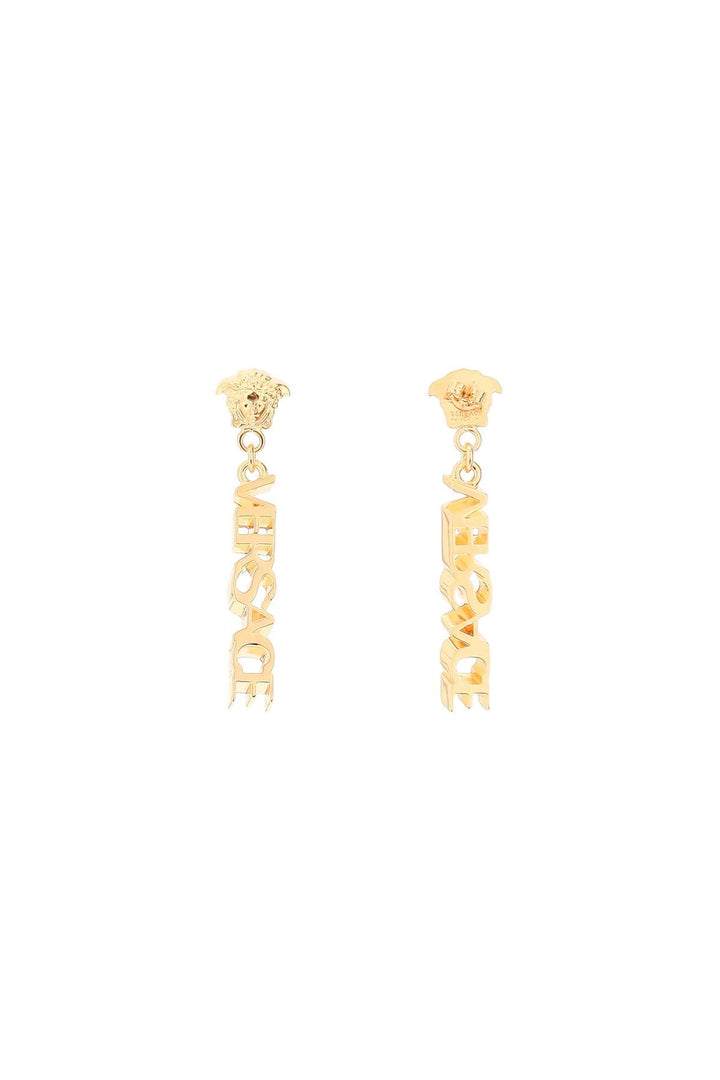 Versace Logo Pendant Earrings