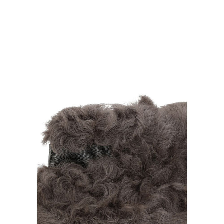 Brunello Cucinelli Brown Fur Clutch Bag
