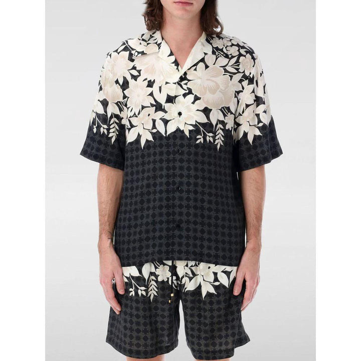 Amiri Black Silk Pattern Shirt by Amiri outlet now on sale
