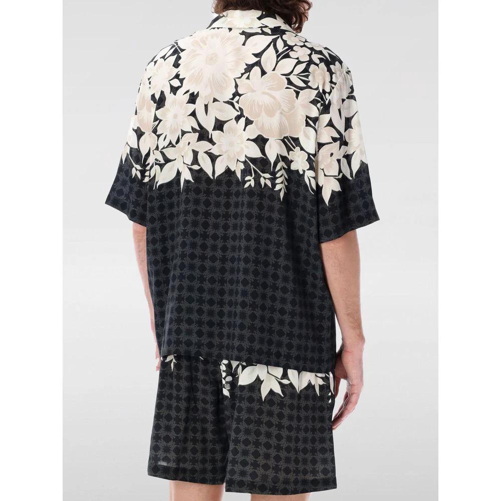 Amiri Black Silk Pattern Shirt by Amiri outlet now on sale
