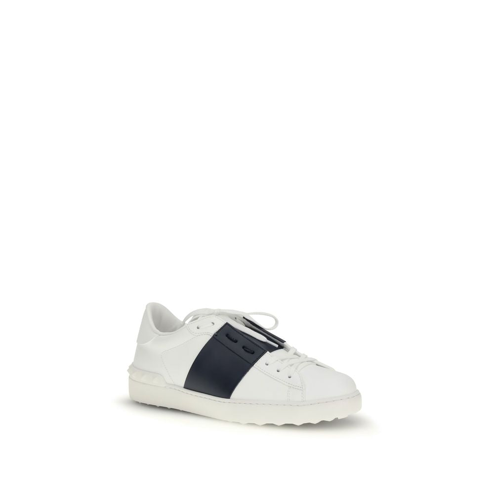 Valentino Garavani Black Calf Leather Bos Taurus Low Top Sneakers by Valentino Garavani outlet now on sale
