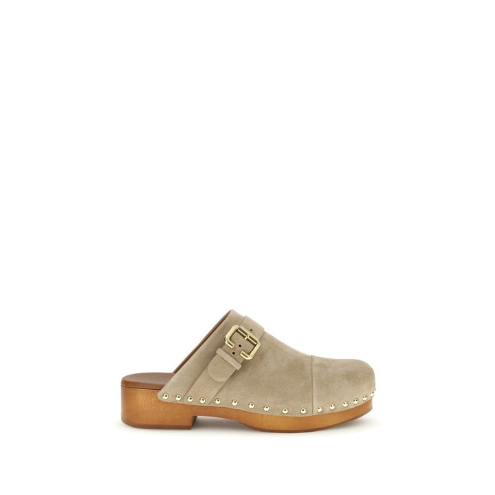 Chloé Beige Calf Leather Bos Taurus Clogs by Chloé outlet now on sale