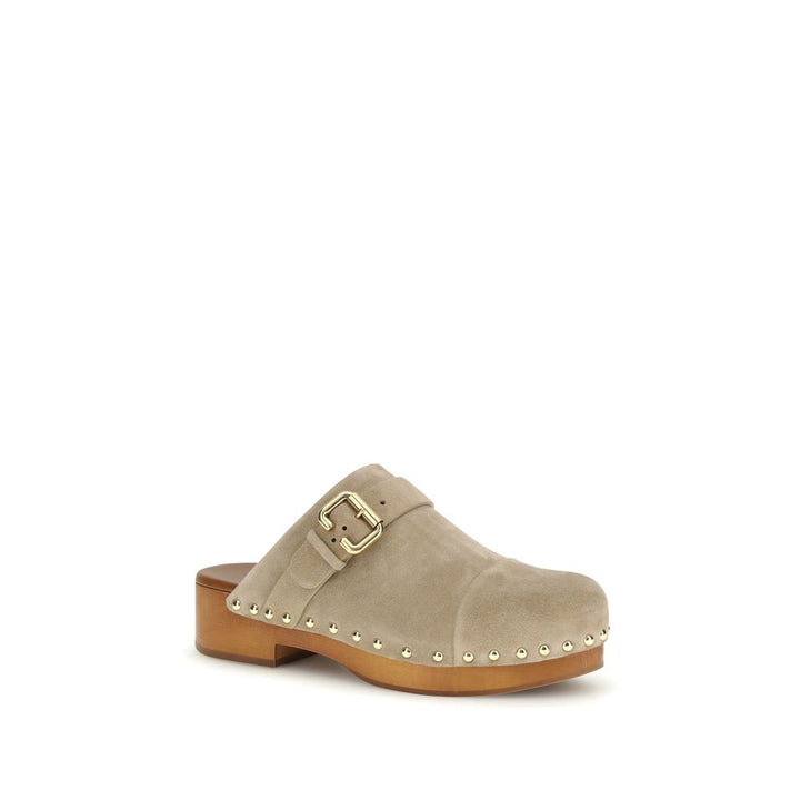 Chloé Beige Calf Leather Bos Taurus Clogs by Chloé outlet now on sale