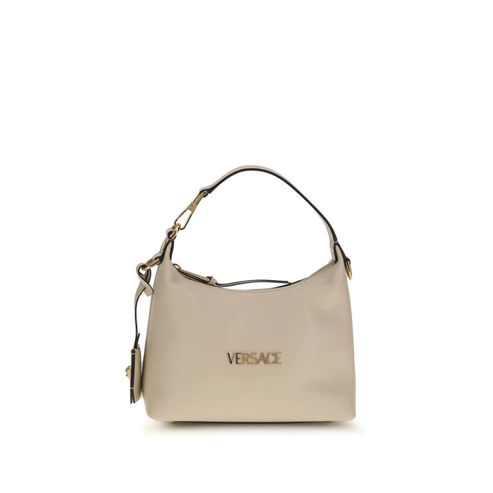 Versace Cream Calf Leather Bos Taurus Shoulder Bag