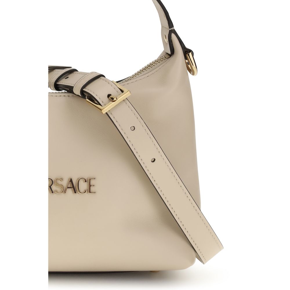 Versace Cream Calf Leather Bos Taurus Shoulder Bag