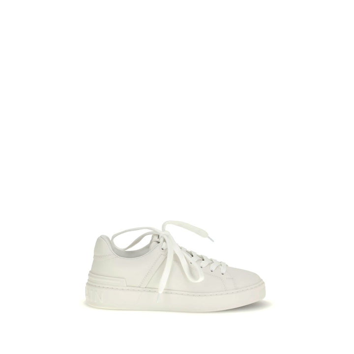 Balmain White Calf Leather Bos Taurus Low Top Sneakers by Balmain outlet now on sale