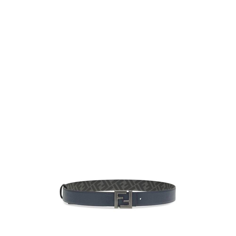 Fendi Sample Sale Fendi Blue Calf Leather Bos Taurus Regular Belt - | Designer outlet