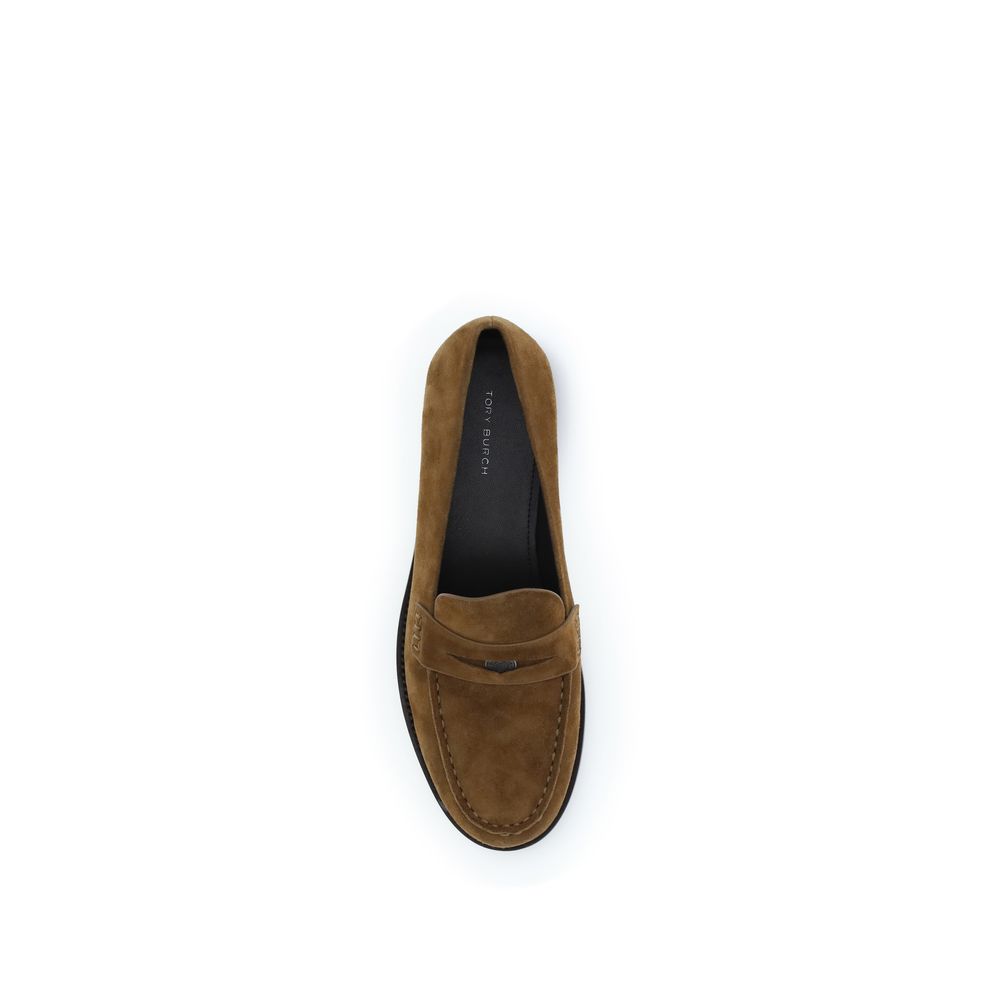 Tory Burch Beige Calf Leather Bos Taurus Slip-On Loafers by Tory Burch outlet now on sale