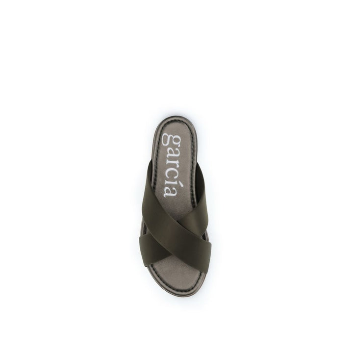 Pedro García Brown Silk Flat Sandals by Pedro García outlet now on sale