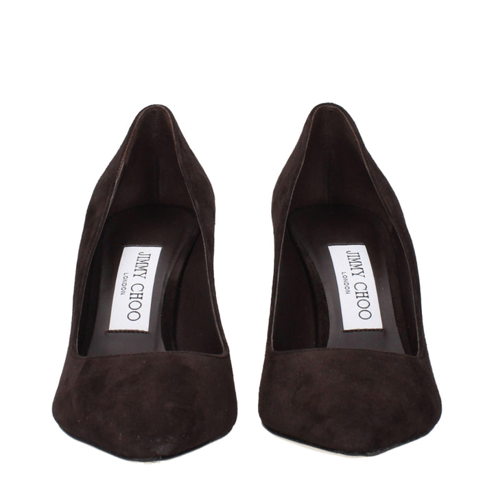 Jimmy Choo Brown Leather High Heel Pumps