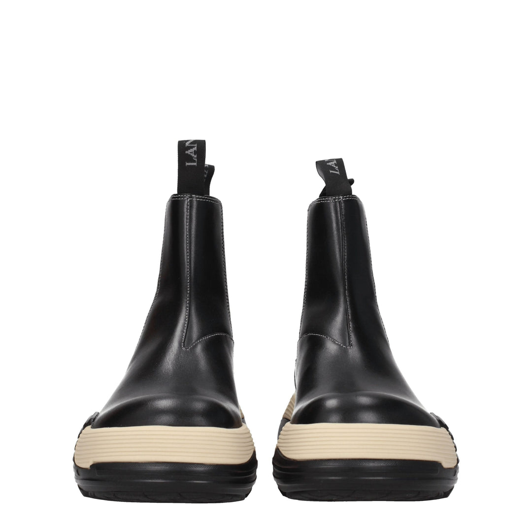 Lanvin Black Leather Ankle Boots